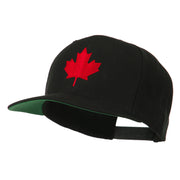 Canada Maple Leaf Embroidered Flat Bill Cap