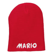 Mario Letter Embroidered Short Beanie