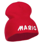 Mario Letter Embroidered Short Beanie