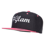 Glam Embroidered Two Tone Snapback