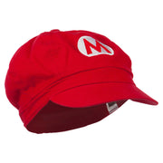 Youth Circle Mario and Luigi Embroidered Cotton Newsboy Cap