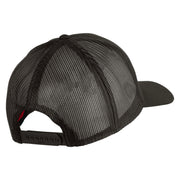 The Few The Proud US Marine Embroidered Solid Cotton Twill Mesh Prostyle Cap - Charcoal OSFM