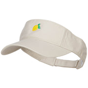 Mini Lemon Embroidered Cotton Washed Visor