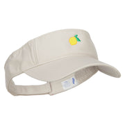 Mini Lemon Embroidered Cotton Washed Visor