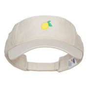 Mini Lemon Embroidered Cotton Washed Visor