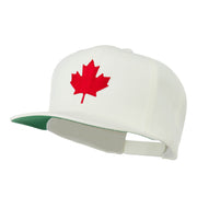 Canada Maple Leaf Embroidered Flat Bill Cap