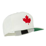 Canada Maple Leaf Embroidered Flat Bill Cap