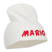 Mario Letter Embroidered Short Beanie