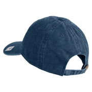 Marines Letter Embroidered Washed Solid Pigment Dyed Cotton Twill Brass Buckle Cap - Red OSFM