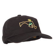 Maryland Black-eyed Susan with Map Embroidered Unstructured Cap