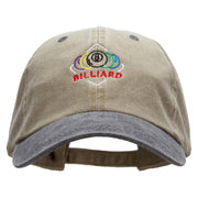 Billiard 8 Embroidered Pigment Dyed Wash Caps