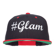 Glam Embroidered Two Tone Snapback