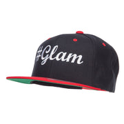 Glam Embroidered Two Tone Snapback