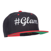 Glam Embroidered Two Tone Snapback