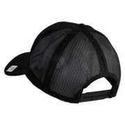 The Few The Proud US Marine Embroidered Solid Cotton Twill Mesh Prostyle Cap - Black OSFM