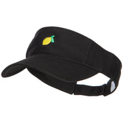 Mini Lemon Embroidered Cotton Washed Visor