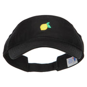 Mini Lemon Embroidered Cotton Washed Visor