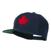 Canada Maple Leaf Embroidered Flat Bill Cap