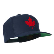 Canada Maple Leaf Embroidered Flat Bill Cap