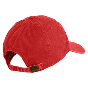 Marines Letter Embroidered Washed Solid Pigment Dyed Cotton Twill Brass Buckle Cap - Navy OSFM