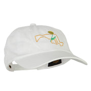 Maryland Black-eyed Susan with Map Embroidered Unstructured Cap