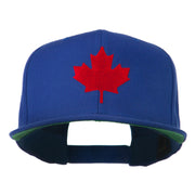 Canada Maple Leaf Embroidered Flat Bill Cap