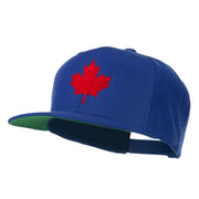 Canada Maple Leaf Embroidered Flat Bill Cap