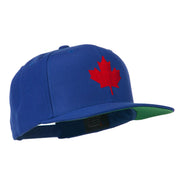 Canada Maple Leaf Embroidered Flat Bill Cap