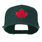 Canada Maple Leaf Embroidered Flat Bill Cap