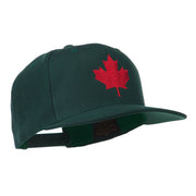 Canada Maple Leaf Embroidered Flat Bill Cap