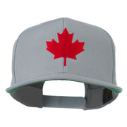 Canada Maple Leaf Embroidered Flat Bill Cap