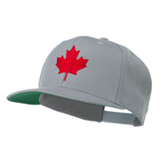 Canada Maple Leaf Embroidered Flat Bill Cap