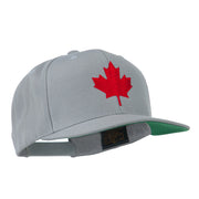 Canada Maple Leaf Embroidered Flat Bill Cap