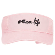 #Mom Life Embroidered Pro Style Cotton Washed Visor