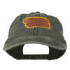 Montana State Map Embroidered Cap