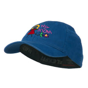 Youth My Mom with Flower Embroidered Flexfit Washed Cap