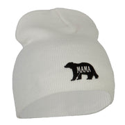 Mama Bear Embroidered Knitted Short Beanie