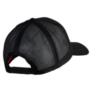 Once  A Marine Always A Marine Embroidered Solid Cotton Twill Mesh Prostyle Cap - Black OSFM