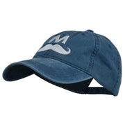 Halloween Mario M Mustache Embroidered Washed Cap