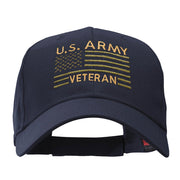 US Army Veteran Embroidered Low Profile Cotton Twill Cap