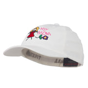 Youth My Mom with Flower Embroidered Flexfit Washed Cap