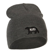 Mama Bear Embroidered Knitted Short Beanie