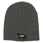 Mama Bear Embroidered Knitted Short Beanie