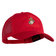 Once  A Marine Always A Marine Embroidered Solid Cotton Twill Mesh Prostyle Cap - Red OSFM