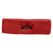 Vintage Boat Steering Wheel Embroidered Head Band (Terry) - Red OSFM