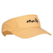 #Mom Life Embroidered Pro Style Cotton Washed Visor