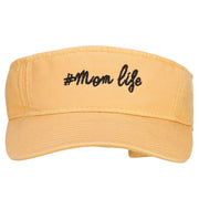 #Mom Life Embroidered Pro Style Cotton Washed Visor