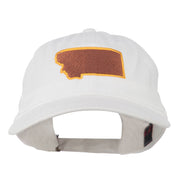 Montana State Map Embroidered Cap