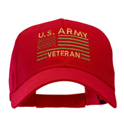 US Army Veteran Embroidered Low Profile Cotton Twill Cap