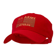 US Army Veteran Embroidered Low Profile Cotton Twill Cap